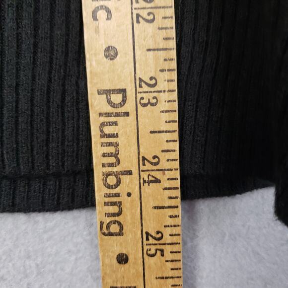 Faded Glory Size L Embroidered Bell Sleeve Top Black Witchy Fairycore Whimsigoth - Picture 7 of 8